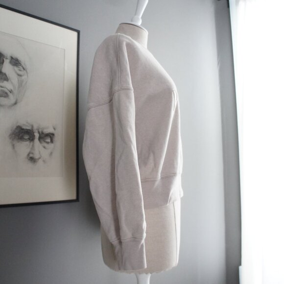 Abercrombie & Fitch Soft AF Embroidered Beige Oatmeal Paris Sweatshirt Size M - Picture 9 of 15